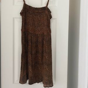 Urban Outfitters Small Cheetah Print Dress (smocked detail)